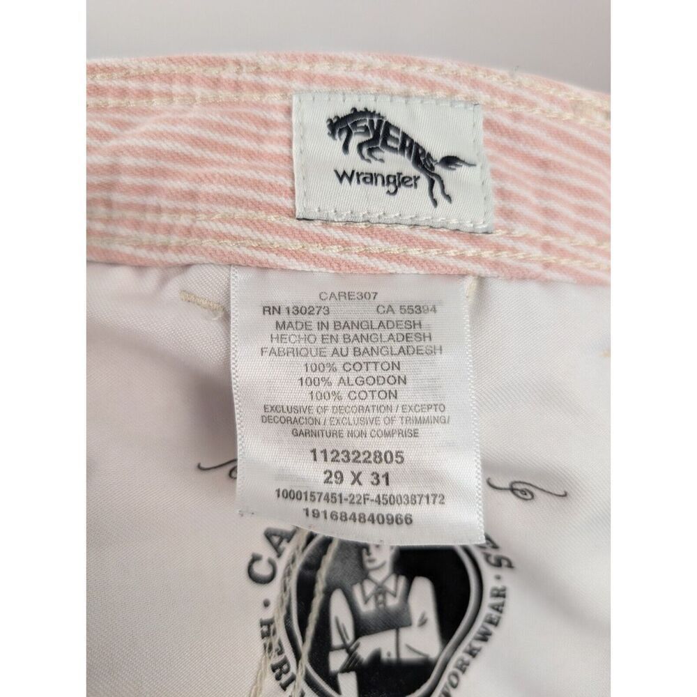 Wrangler Pants Womens 29X31 Pink Stripe Casey Jones Wide Leg Painter Pants - Picture 10 of 11